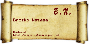Brczko Natasa névjegykártya